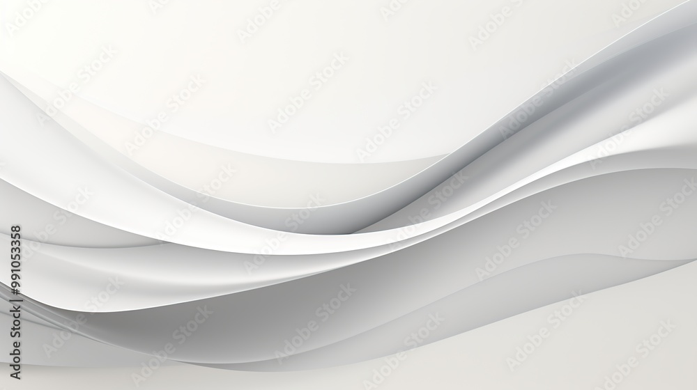 Obraz premium Abstract White Fabric Drapes Background