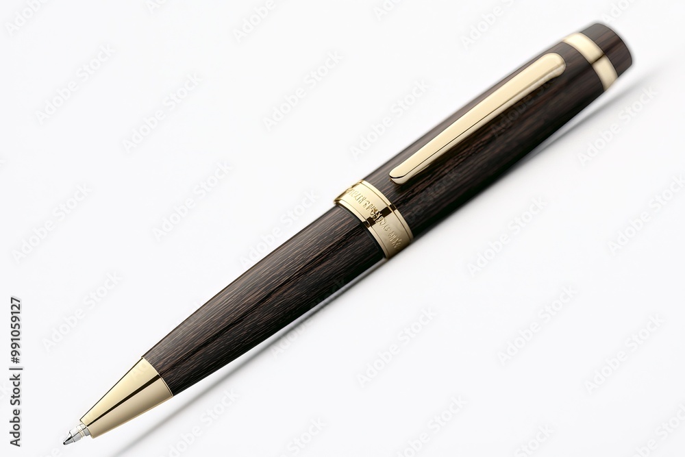Luxurious Montblanc Meisterstuck Brown and Gold Pen on White Background - Elegant Craftsmanship for Marketing and Branding Luxurious Montblanc Meisterstuck Brown and Gold Pen on White Background - Elegant Craftsmanship for Marketing and Branding