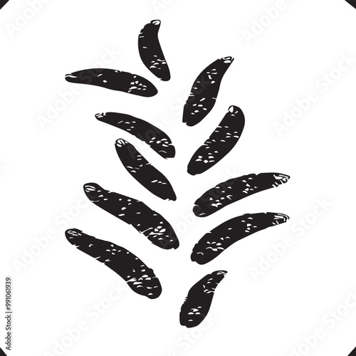 Leaf Minimalist Black Silhouette Vector Collection