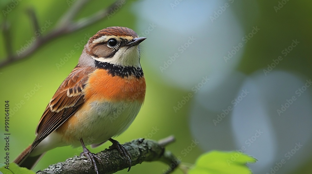 A redwing bird perches on a tree branch.