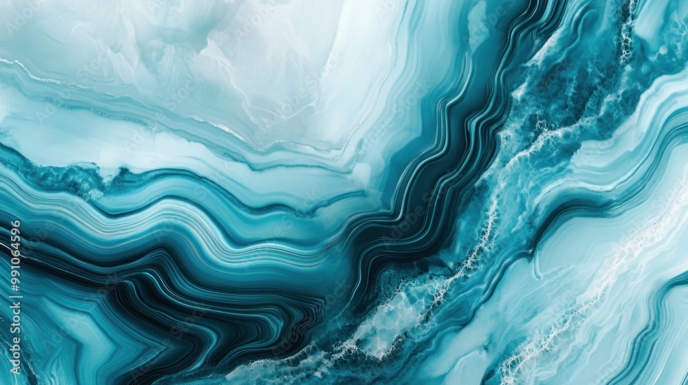 Abstract blue and white agate background with swirling lines. Abstract blue and white agate background with swirling lines.