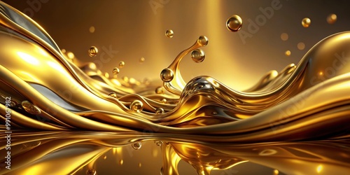 Abstract gold liquid background technology, abstract, gold, liquid, background, technology, futuristic, metallic, shiny, digital
