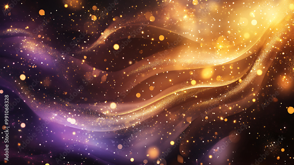 Violet and Gold Christmas Abstract Design Violet and Gold Christmas Abstract Design