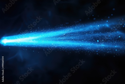 Dynamic Cold Air Flow from Conditioner Effect. Vibrant Blue Energy Swirls for Design and Graphics.
