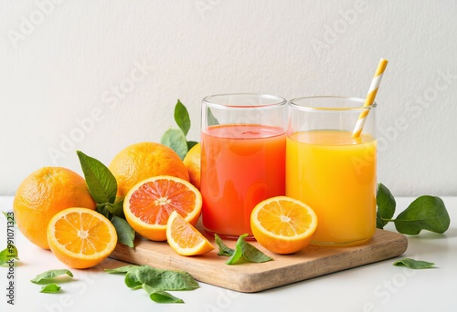 Freshly Squeezed Orange and Carrot Juices