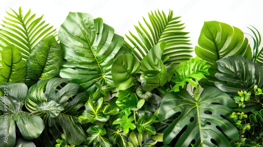Jungle Foliage. Tropical Plant and Bush Leaves in a Nature Backdrop Jungle Foliage. Tropical Plant and Bush Leaves in a Nature Backdrop