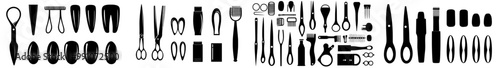 The Cricut tools icons include weeding tools, scrapers, tweezers, a scoring tool, scissors, and a big and small scraper.