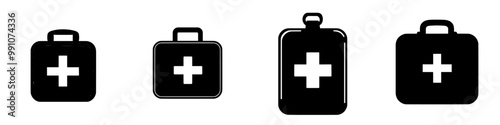 Icon of a first aid kit designed as a modern illustration