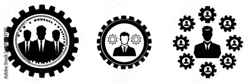 Society for engineering and social engineering, engineering, psychological engineering, psychology, community glyphs or solid icons photo