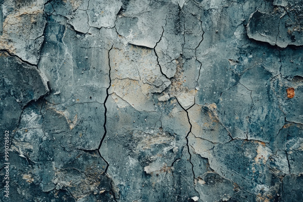 Cracked and Weathered Concrete Wall Surface Cracked and Weathered Concrete Wall Surface