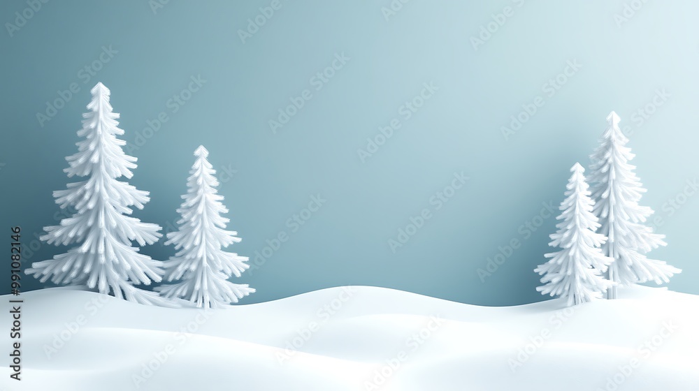 Clean Christmas Background with Crisp White Snow Clean Christmas Background with Crisp White Snow