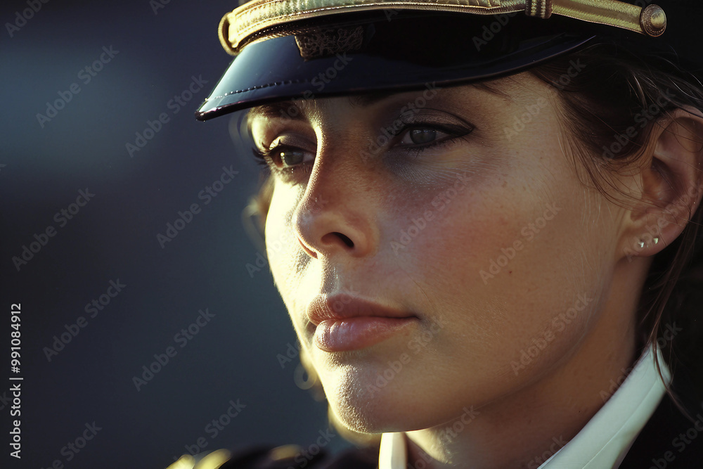 Captain of a large cruise ship stands on the bridge generative AI Captain of a large cruise ship stands on the bridge generative AI