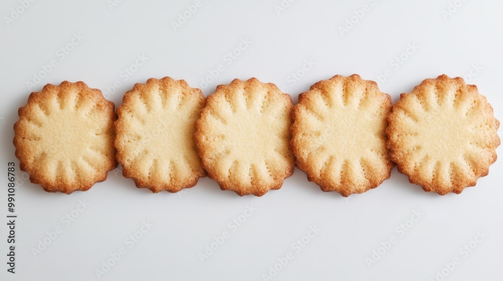Neatly Arranged Shortbread Cookies in Minimalist Fashion Neatly Arranged Shortbread Cookies in Minimalist Fashion