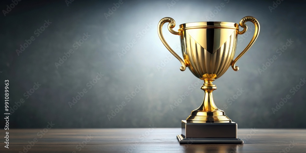 A golden trophy symbolizing victory and success in a championship competition, trophy, championship, award A golden trophy symbolizing victory and success in a championship competition, trophy, championship, award