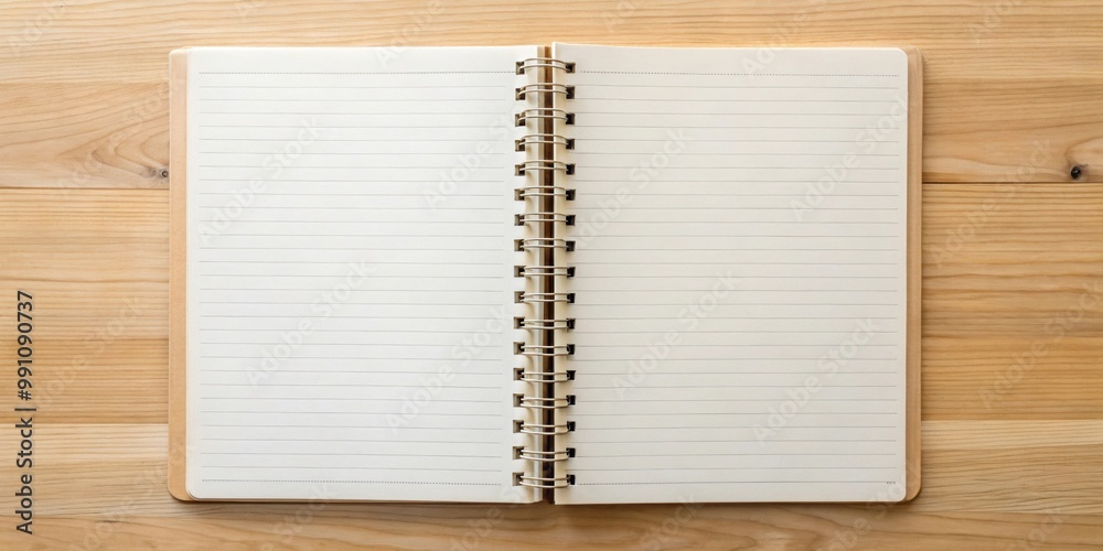 Blank open wide notebook with empty pages ready for writing or drawing, journal, notebook, blank, pages, paper, open, wide Blank open wide notebook with empty pages ready for writing or drawing, journal, notebook, blank, pages, paper, open, wide