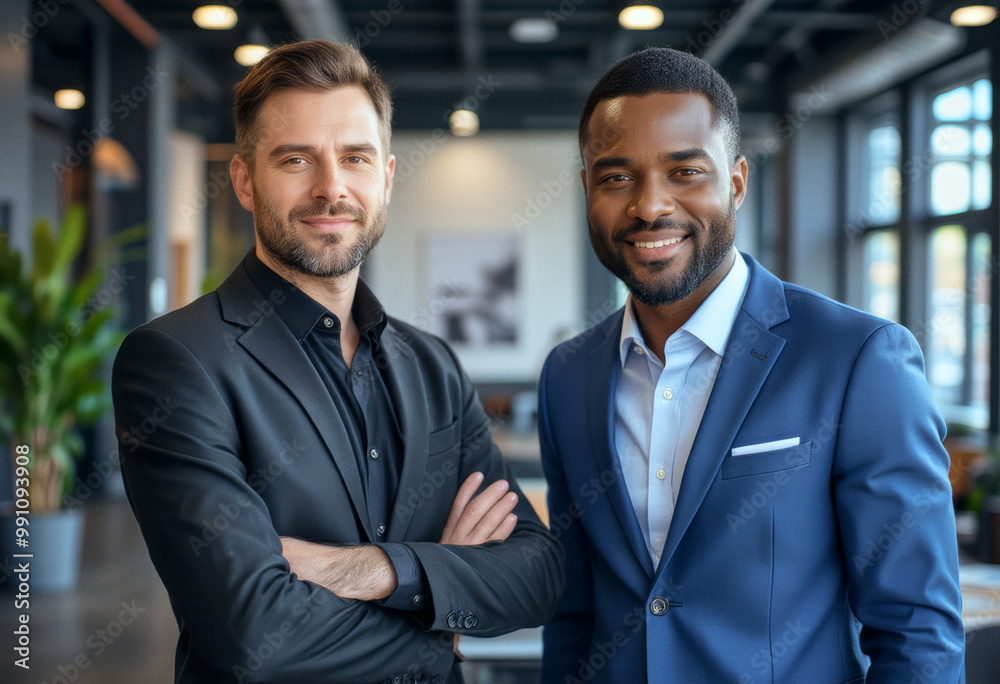 A portrait headshot photo of a two friendly professional CEO executive business workers colleagues engaged in professional conversation A portrait headshot photo of a two friendly professional CEO executive business workers colleagues engaged in professional conversation