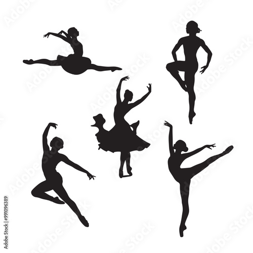 dancer vector silhouette	
