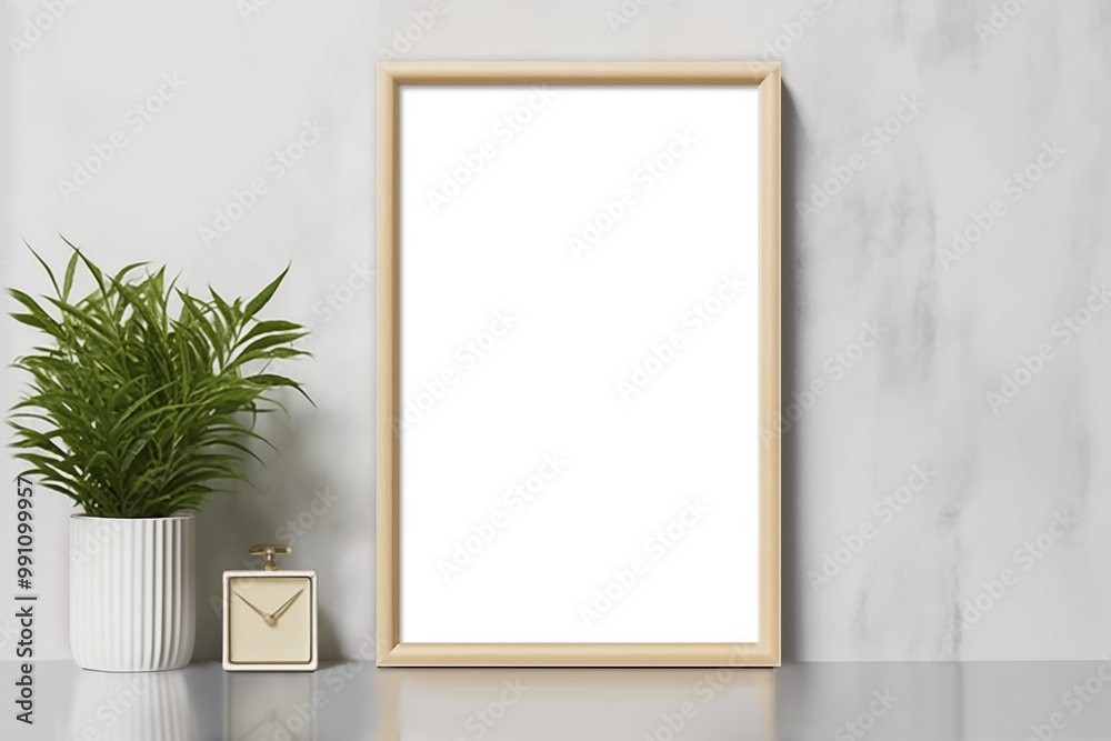 Blank picture frame mockup on grey wall. White living room design. View of modern scandinavian style interior with artwork mock up on wall. Home staging and minimalism concept. Blank picture frame mockup on grey wall. White living room design. View of modern scandinavian style interior with artwork mock up on wall. Home staging and minimalism concept.
