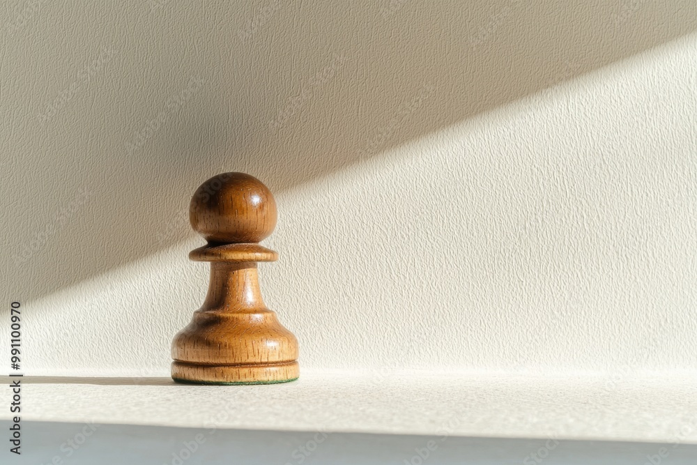 Chess pawn with king shadow - trust yourself concept Chess pawn with king shadow - trust yourself concept