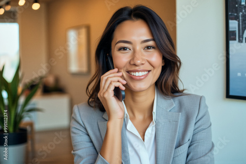 A portrait headshot photo of a friendly professional CEO executive business worker