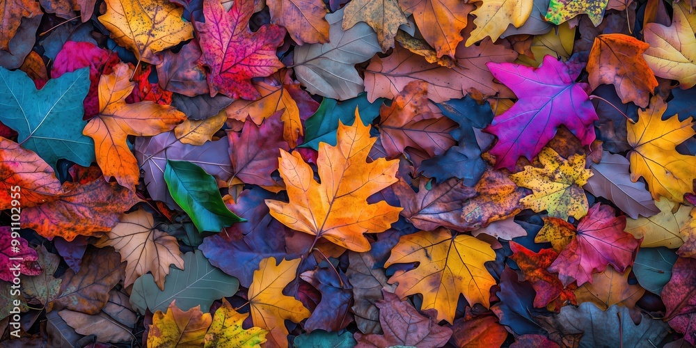 A beautiful mix of brightly colored leaves, showcasing autumn's vibrant palette, perfect for fall-themed designs and nature-related content. A beautiful mix of brightly colored leaves, showcasing autumn's vibrant palette, perfect for fall-themed designs and nature-related content.