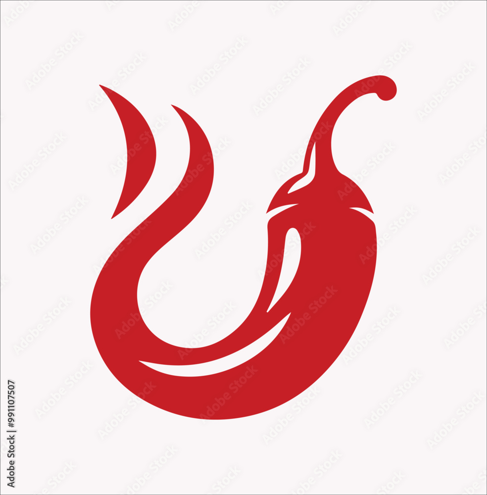 red chili vector silhouette on a white background red chili vector silhouette on a white background