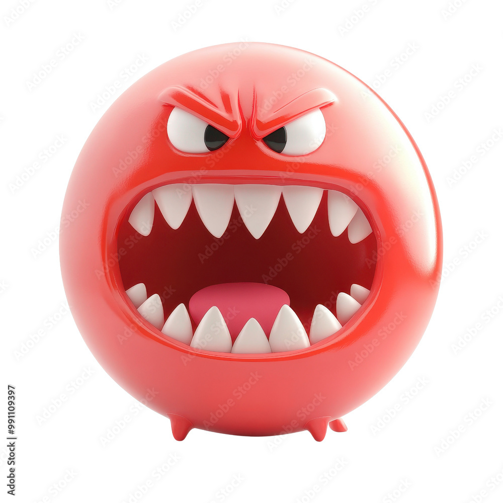 A vibrant red monster with an angry expression, showcasing sharp teeth and a fierce demeanor, perfect for playful designs., isolated on a transparent background. A vibrant red monster with an angry expression, showcasing sharp teeth and a fierce demeanor, perfect for playful designs., isolated on a transparent background.