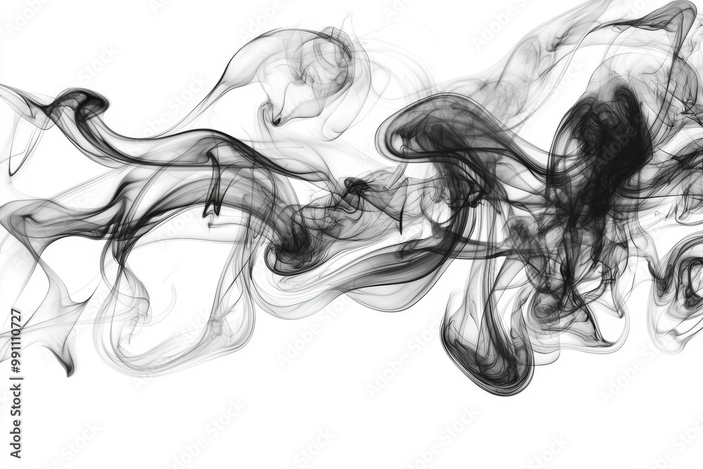 Fire design on white background with black smoke Fire design on white background with black smoke