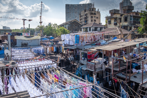 Dhobi Ghat, the open air laundry in Mumbai, India