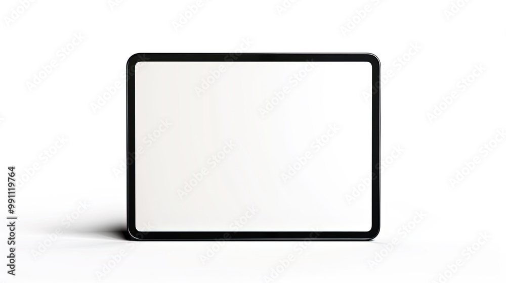 Blank screen tablet in white space background Blank screen tablet in white space background