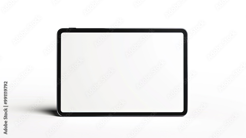 Blank screen tablet in white space background Blank screen tablet in white space background