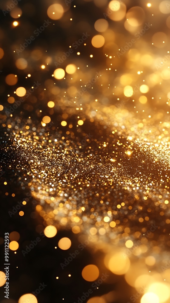 Warm and rich gold glitter texture with luxurious sparkling details background