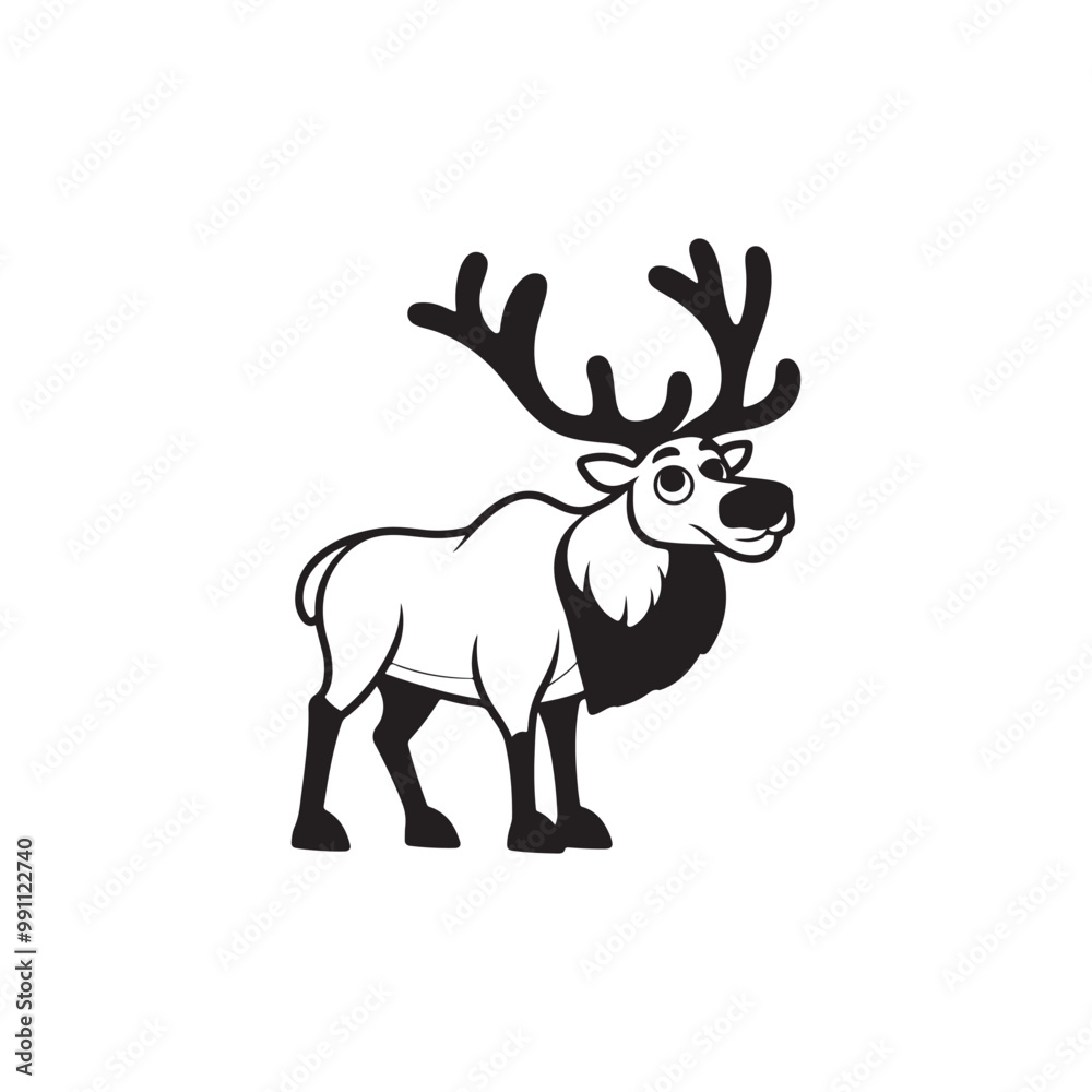 Friendly Baby Alligators and Deer - Playful Cartoon Vector Art. Friendly Baby Alligators and Deer - Playful Cartoon Vector Art.
