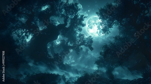 Wallpaper Mural "Haunted Shadows Beneath the Moon"
 Torontodigital.ca