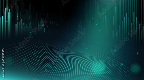 Stock market or forex trading graph in futuristic concept.