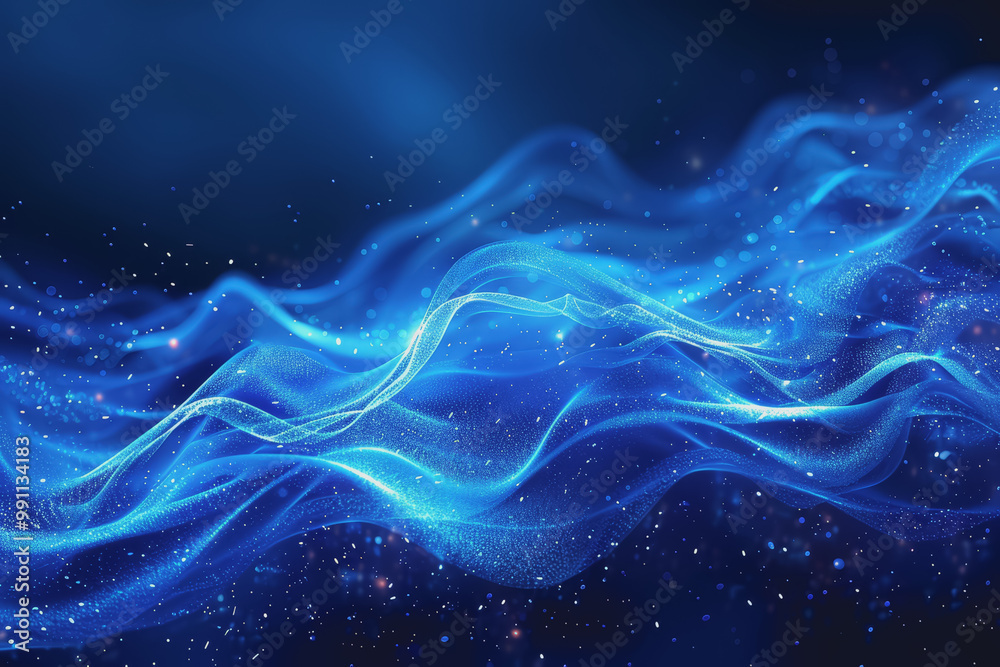 Abstract background of dark blue wavy lines in the form of a high-speed synchronization network. Abstract background of dark blue wavy lines in the form of a high-speed synchronization network.
