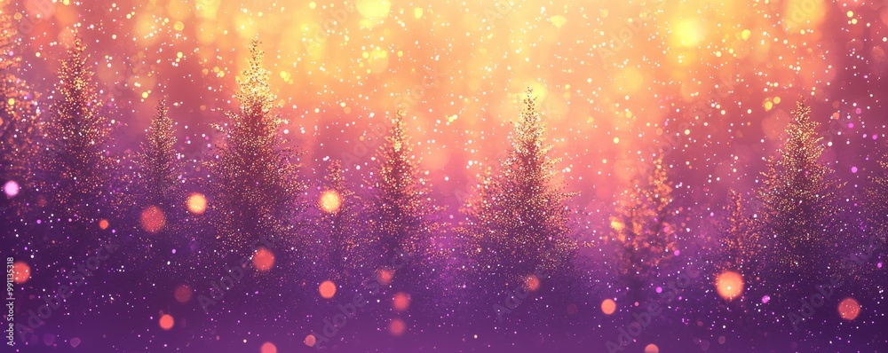Fototapeta premium Wallpaper illustration with abstract christmas tree background