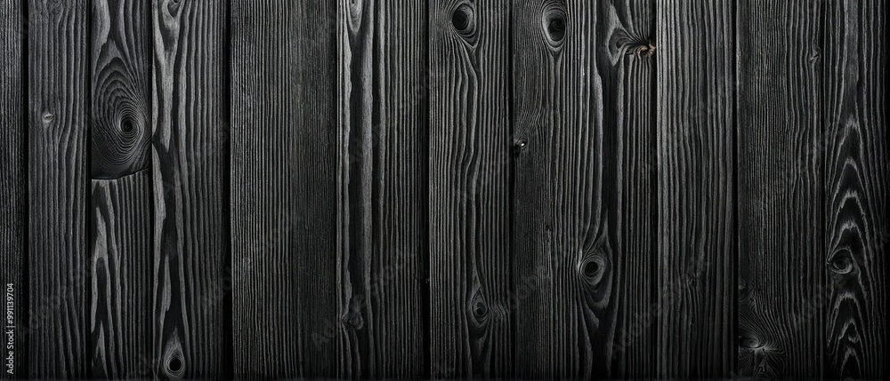 Obraz premium Black Wooden Plank Texture
