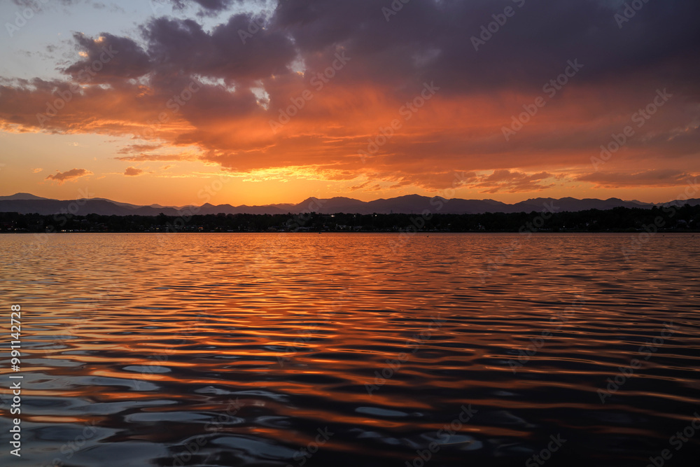 Fototapeta premium Sunset - Sloan's Lake - Colorado