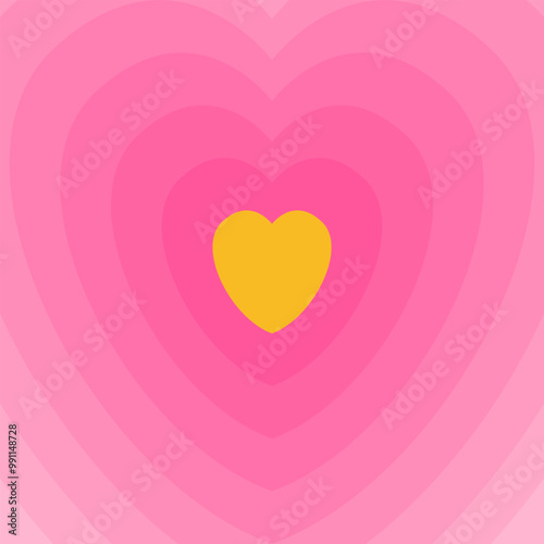 Vibrant Pink Heart Design Expressing Love and Affection Abstract and Colorful Background