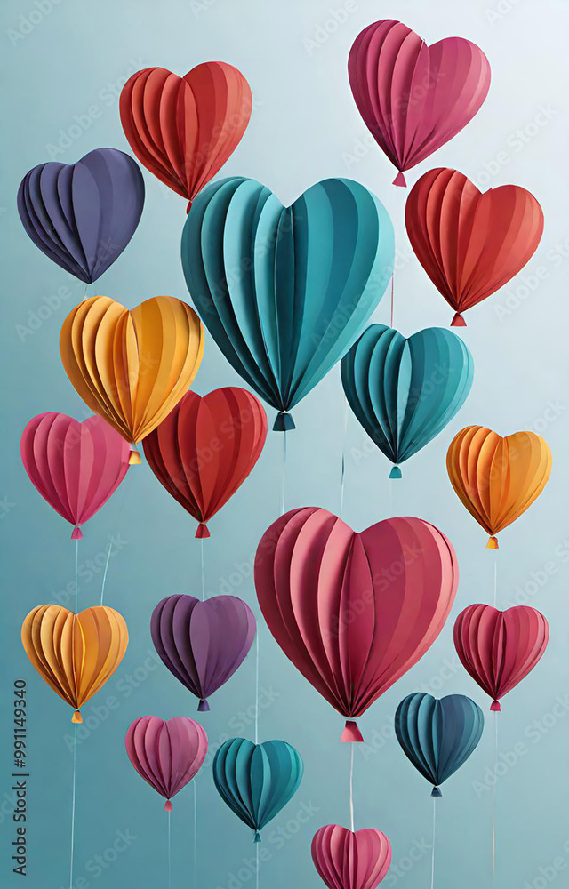 Fototapeta premium seamless pattern with hearts