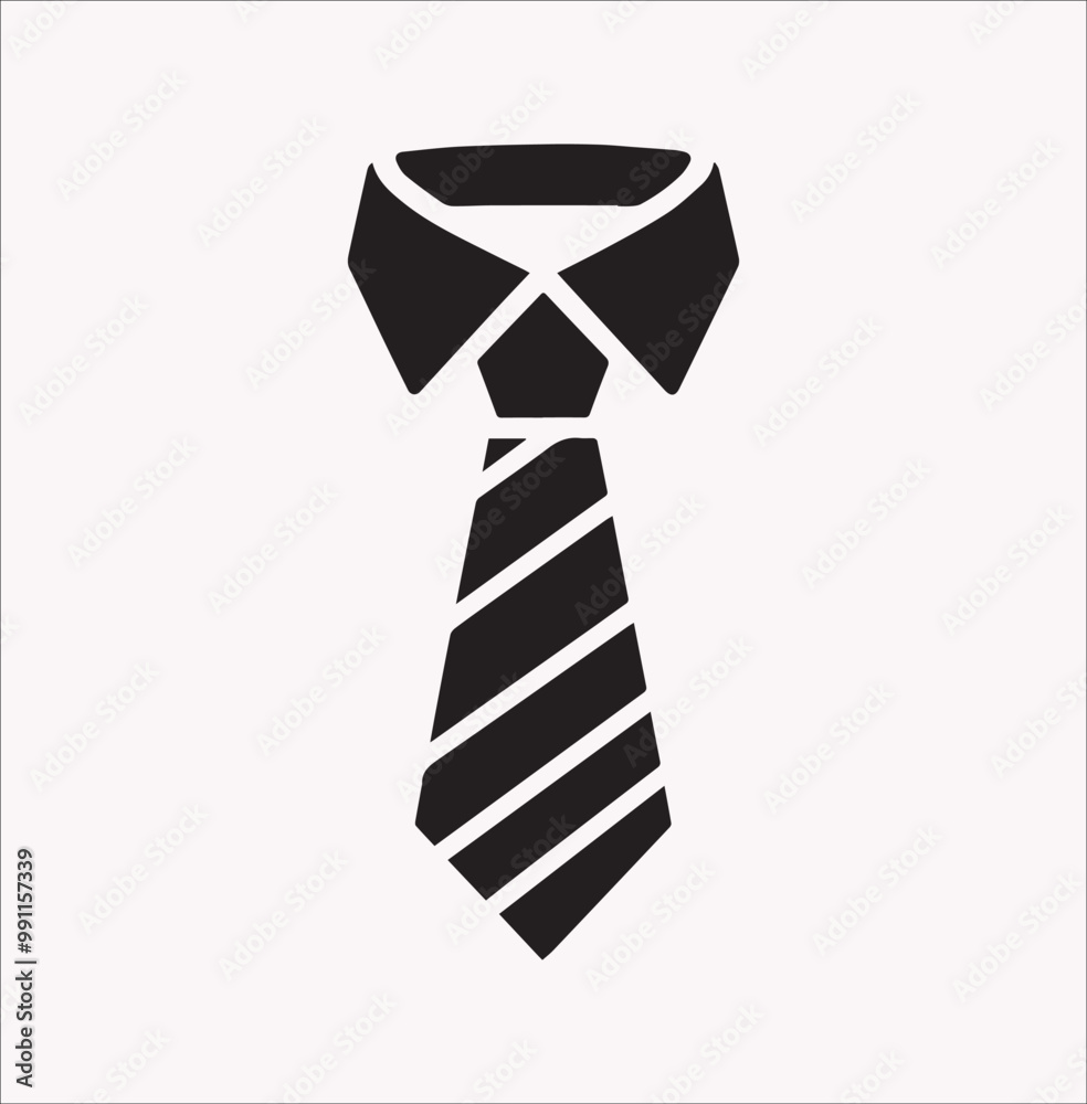 trendy Tie Icon vector silhouette on a white background trendy Tie Icon vector silhouette on a white background
