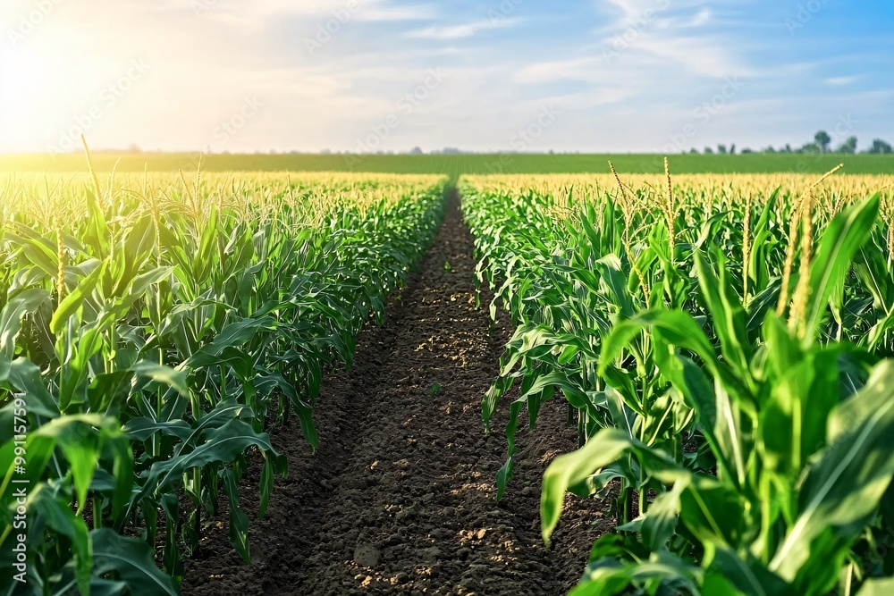 Cornfield Path at Sunset Cornfield Path at Sunset