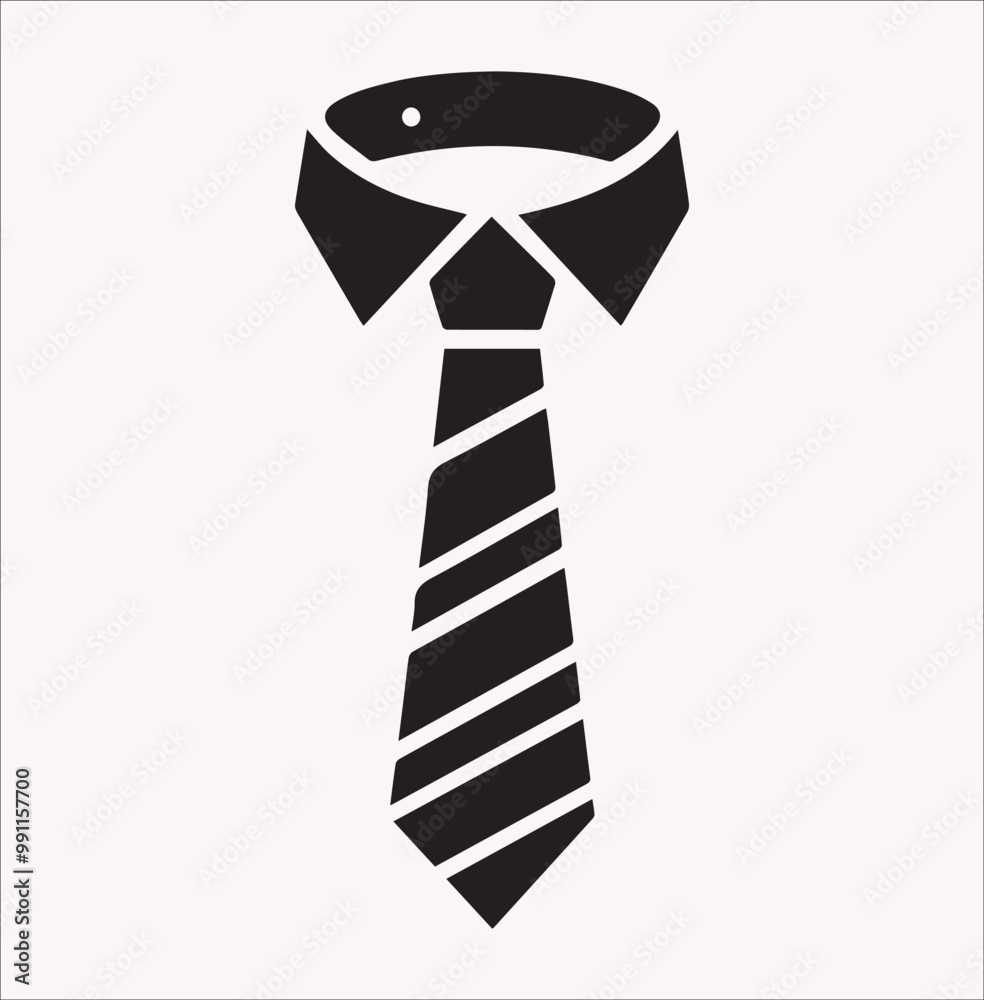 trendy Tie Icon vector silhouette on a white background trendy Tie Icon vector silhouette on a white background
