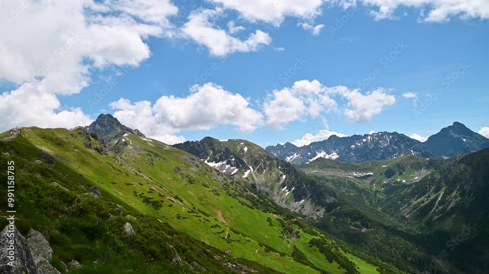 Beautiful summer landscape in the Tatras. View from the top of the mountain. Beautiful summer landscape in the Tatras. View from the top of the mountain.
