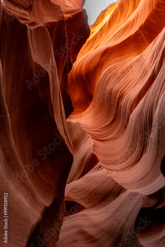 Flowing rock formation. Natural Beauty of the Lower Antelope Canyon in Page, Arizona