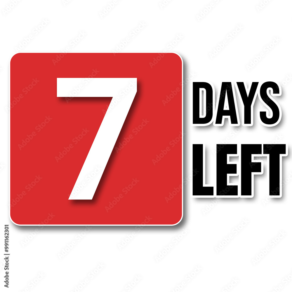 left days notice graphic resource,7 days left, countdown, notice, left days note,seven days,seven left days notice graphic resource,7 days left, countdown, notice, left days note,seven days,seven