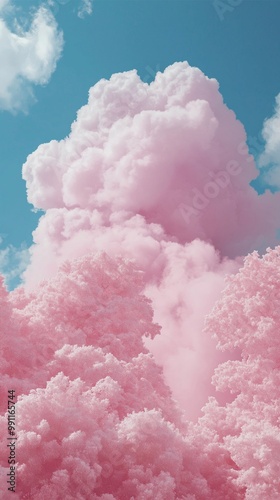 pink clouds in the sky