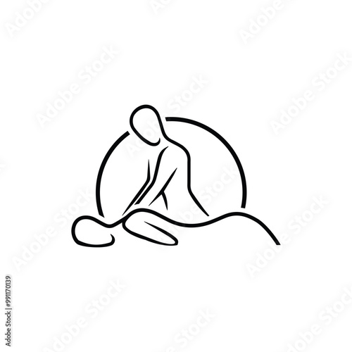 Massage logo, massage therapy, therapist