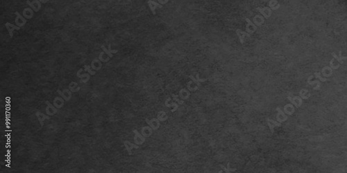 Dark Black background texture, old vintage charcoal black backdrop paper with watercolor. Abstract background with black wall surface, black stucco texture. Black gray satin dark texture luxurious.